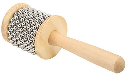 Sunydog Handvevad trä Cabasa Slagverk för Barn, Lämplig för åldrarna 4 och Uppåt Utmärkt Ljud och Hållbarhet (Trumpet Cabasa)