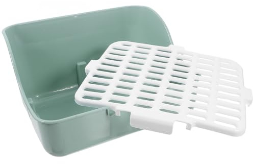 Generic Large Corner Small Animal Litter Box for Guinea Pig and Rabbit with Antisplash Design and Stable Abs Structure, Comfortable Spacious Pet Toilet Tray for Bunny and Rodent Bedding