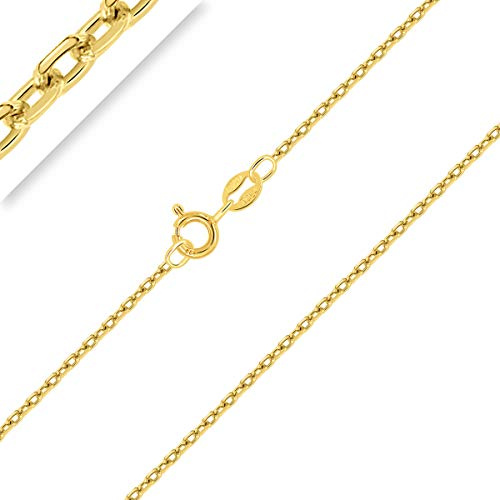 PLANETYS - Collier - Chaîne Argent 925/1000 - Maille Forçat Diamantée - Plaqué Or Jaune 18 Carats - Largeur : 1.5 mm - Longueur : 50 cm