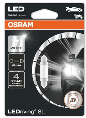 OSRAM LEDriving SL, 5 C5W (41 mm), vit 6000K, LED-signallampa, endast terräng, ej ECE, enblister (1 lampa)