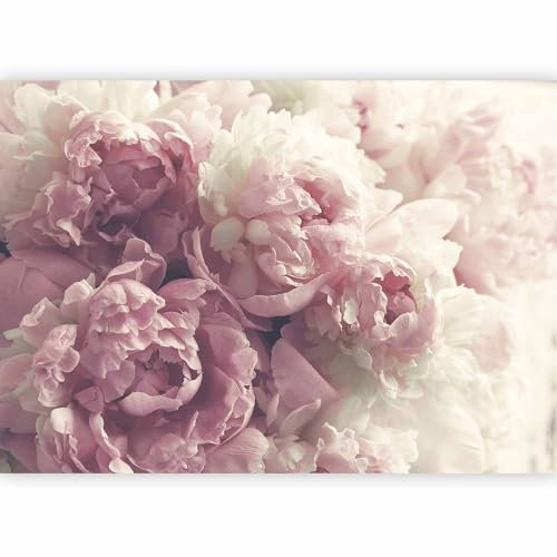 murando - Photo Wallpaper Flower 343x256 cm / 135 x 96.5 - Peel and Stick Self-Adhesive Foil Print Wall Mural Decoration Picture Design Modern - Nature Botany Peonies Pink b-B-0616-a-a