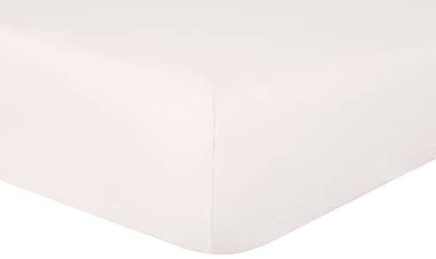 Sleepdown 100% Pure Cotton Deep Fitted Sheet Warm Cosy Breathable Super Soft Bedsheet Bed Linen 32cm Extra Deep Pockets - Natural - King,5056557500635