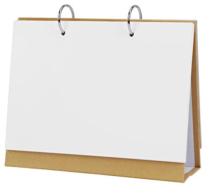 DIY Blanko Tischkalender DIN A5 Fotokalender Bastelkalender zum Selbstgestalten Ringbuch Karteikarten Dickes Kraftpapier Monatskalender kreative Tischplaner Spiralblock Memo Zeichen Mini Notizbuch