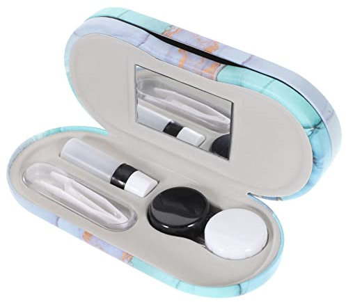 Healvian Glasses & Contacts Case, Carrier Bag Case - Double Layer, Lightweight, Spinner Wheels, Holds Glasses & Lens, Organizer for Travel Outdoor, Set of 1