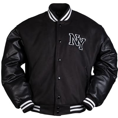 Mil-Tec NY baseballjacka m. svart patch