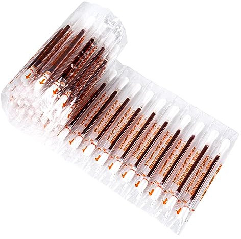 AYNKH Lot de 150 Jetable coton tiges en iode à double tête emballés individuellement Avec désinfectant à double tête pour Le Soin de Blessure