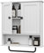 Badezimmerschrank, Hängeschrank mit Handtuchhalter, 56x13x65cm Aufbewahrungsschrank über der Toilette mit 2 Türen und verstellbarem Regal, weißer Hängeschrank für Badezimmer, Waschküche (Weiß)