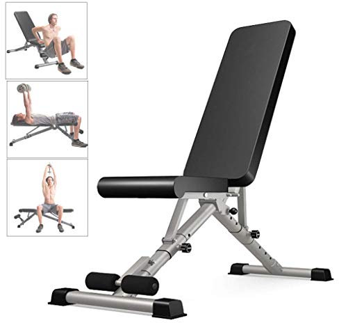 Hopfällbar vikt träningsbänk Justerbar Sit Up Bench Gym bänk, multifunktionell träningsutrustning, Max kapacitet 350 kg
