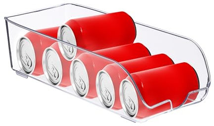 Relaxdays 3 x kylskåpsförvaring, livsmedelsförvaring, H x B x D: 10 x 16 x 35 cm, kylskåpslåda med handtag, transparent