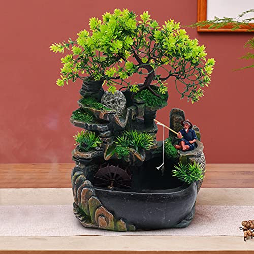 Cascade d'intérieur et d'extérieur, Fontaine de Table et de Bureau, décoration, pièce d'eau avec éclairage LED à Couleurs changeantes