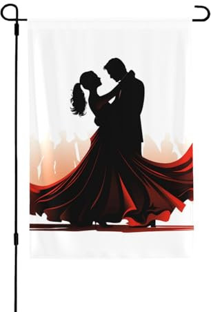 Drapeaux de jardin 71 x 101,6 cm, drapeau vertical double face pour jardin, jardin, extérieur, salle de bal, danse, drapeau extérieur pour toutes les saisons, drapeau décoratif pour décoration de cour