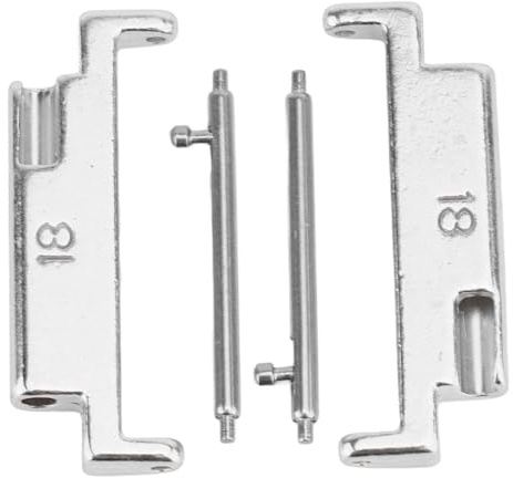 1 Paar 18–22 Mm Metall-Uhrenarmband-Adapter, Premium-Verbindungsset für Smartwatches, Originelles Design, , mit 2 Federstegen, Universelle Passform Smartwatch Armband Anschlussadapter Set (Silber)
