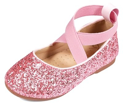 TRIWORIAE-Chaussures de Princesse pour Filles avec Paillettes Scintillantes pour Fêtes, Anniversaires