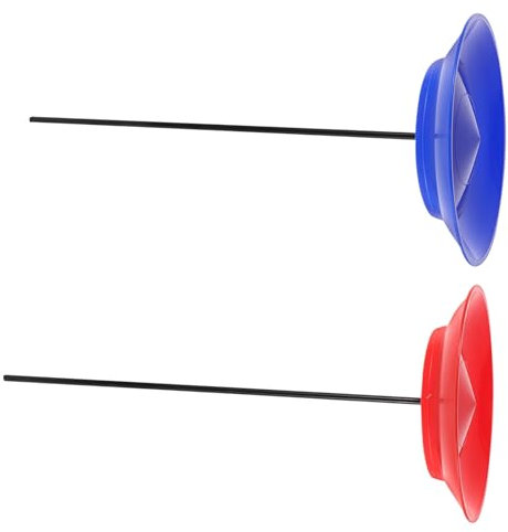 GLSTOY 2 Sets Drehteller mit Stöcken, Jonglier-Set, Jonglierteller und Stäben, Zirkus-akrobaten-Performance-Requisiten, Clown-Party-zubehör, Spielset für Kinder und Erwachsene