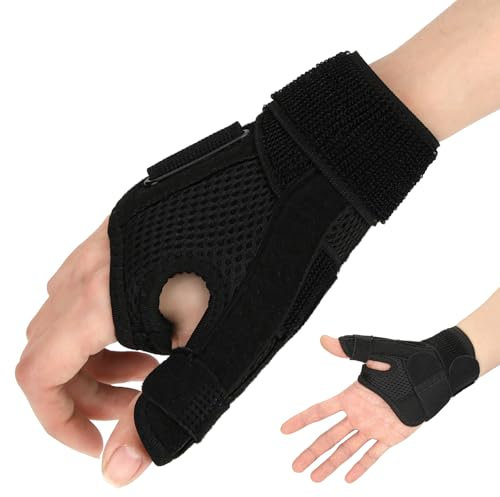 wokdsbl Daumenbandage Links und Rechts, Verstellbare Daumenschiene aus Aluminium für Sehnenscheidenentzündung, Hallux Valgus, Arthrose, Daumenorthese für Boxerfraktur,Verstauchung, Abzugsfinger