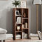 Home Collective Regal Bücherregal Raumteiler | Robustes Holzregal mit 7 offenen Fächern | Modernes Design für Wohnzimmer & Büro | 50x24x106 cm (BxTxH) | Dunkles Holz