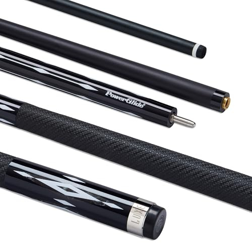 POWERGLIDE Luxe - Taco de Billar de Carbono de 13 mm, Agarre de Piel cónica súper Recta