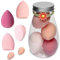 AIBULO 6PCS Makeup Sponges with Bottle Case – Soft Blush Cream & Pink Beauty Blenders – Non-Latex Foundation Sponge for Cream, Powder & Liquid – Wet & Dry Use – Reusable & Travel Friendly