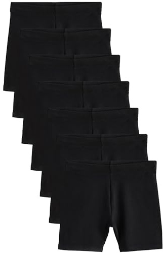 NEXT Fille Short Cycliste Stretch, Lot de 7 Noir 8 Ans