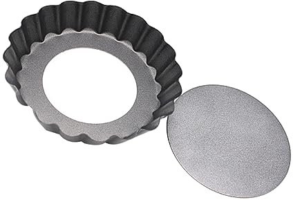 IMIKEYA 2Pezzi Mini Tortiera Antiaderente da Stampo da Forno Rotondo con Rimovibile per Torte e Muffin per Celebrazioni e Regali Festivi