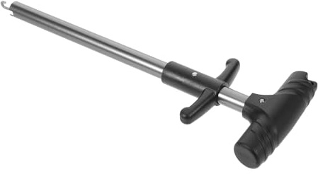 Anneome Outil de Dégorgement Pêche en Acier Inoxydable 304 et Alliage D'aluminium, Extracteur D'hameçons T Ergonomique Gris, Outil Précis pour Retirer Crochets, Pêche en Eau Douce et