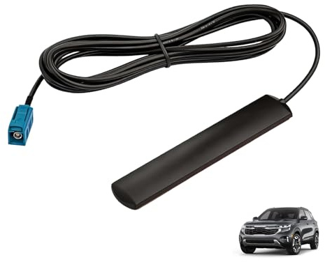 Bil Bluetooth-antenn, WLAN-antenn bil 2,4 GHz med Fakra Z-uttag, 3 m kabel, 3 dBi vinst, självhäftande antenn för bilhuvud enhet TCU Telematics modul WiFi Hotspot Bluetooth-mottagare i personbil SUV
