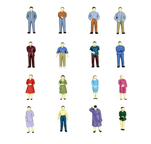 Domefahaso 50 Mini People Figurines 1:50 Scale Diorama Landscape Kit | Delicate tiny figures enrich train layout architectural scene and handmade diorama details