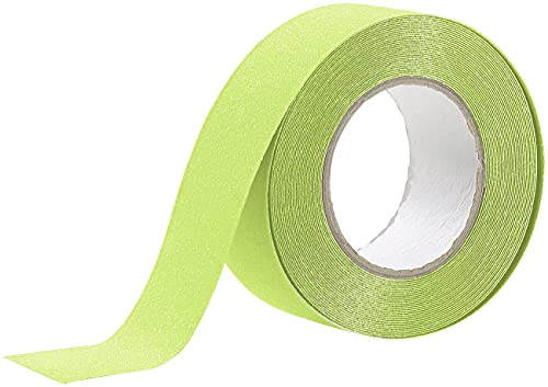 infactory Leuchtendes Klebeband: Phosphoreszierendes Anti-Rutsch-Klebeband Glow-in-the-Dark, 5cmx10m (fluoreszierend, Leuchtklebeband, Neon)