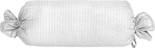 Erwin Müller Nackenrollenbezug Edel-Seersucker Uni Serie Wertingen - für die warme Jahreszeit, temperaturausgleichend, pflegeleicht, mit Bändchen - weiß Größe 40x15 cm Ø