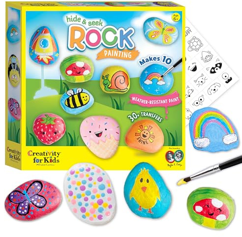 Creativity for Kids Rock Painting Kit - Hide and Seek Rock Kit, Arts and Crafts for Kids, Gifts for Kids (Ages 6+)