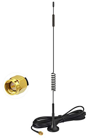 Bingfu Antena 4G LTE Antena SMA Macho 7dBi Base Magnética MIMO para Orange,Vodafone Movistar Huawei Netgear 4G LTE Enrutador Puerta de Enlace Celular Módem Hotspot