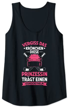 Damen Eishockey Eishockeyspielerin Eishockeyhelm Spruch Tank Top