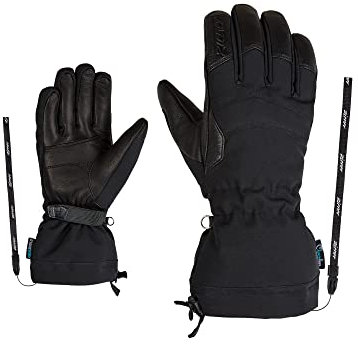 Ziener Damen KILATA Ski-Handschuhe / Wintersport | wasserdicht, Wolle, Freeride, Black, 8.5