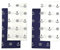 BUSDUGA 4349 4er Set Geschirrtücher im maritimen Stil, 60x40cm aus 100% Baumwolle, Küchenhandtücher Anker und Wellen