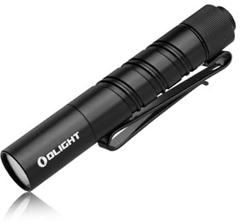 OLIGHT I3T 2 Mini Torcia LED 200 Lumen 62m Range, Piccola Torcia Portachiavi con Interruttore di Shiusura, Luce Portatile Impermeabile IPX8, per il Campeggio all'aperto(Nero)