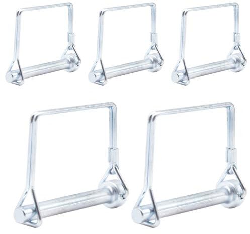 CEEYSEE Lot de 5 goupilles de verrouillage 8mmx60mm Une Goupille Pliante à Goupilles Pliantes à Goupilles à Goupille Pliante à Goupilles avec Fermeture à Encliquetage Anse Carrée en Galvanisé pour