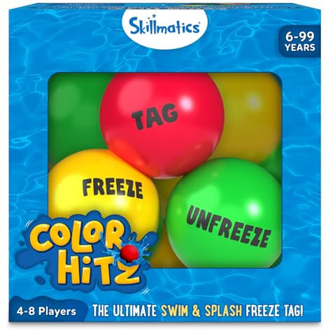 Skillmatics Colour Hitz Pool Toys - Swim & Splash Freeze Tag, Perfect for Swimming Pool & Summer Fun for Kids, Gifts for Boys & Girls Ages 6, 7, 8, 9 and Up