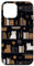 Hülle für iPhone 12 mini Cute Bookish Cats Bücher Braun