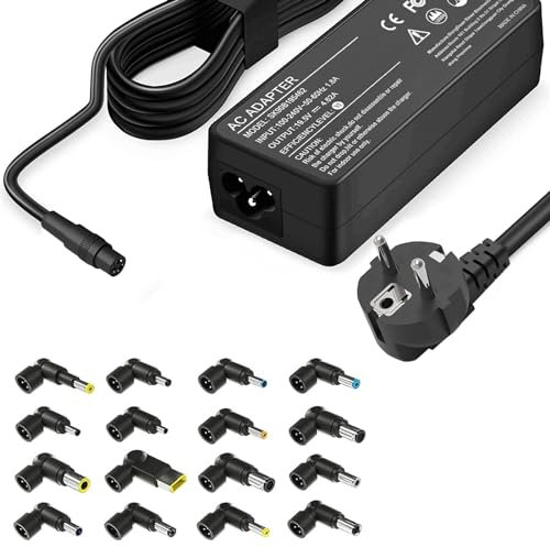 Zosam Universal PC Ladegerät 90W kompatibel mit HP, Dell, Lenovo, Acer, Asus, Toshiba, Samsung, IBM, Sony, Fujitsu, Gateway, Notebook, Ultrabook, Chromebook, mit 16 Steckern