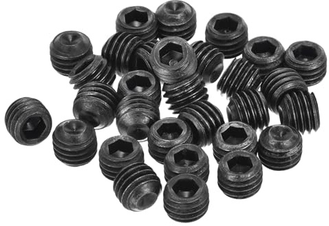 sourcing map Set di viti con bussola, 30 pezzi, M10 x 8 mm, metriche, in acciaio al carbonio, viti senza testa a testa cilindrica, per la riparazione di strumenti compatti, macchinari e attrezzature
