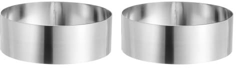 QUARKZMAN 2 st rund tårta ring 6 x 2 tum sömlösa rostfritt stål tårtring mousse belagd spegel bakning verktyg