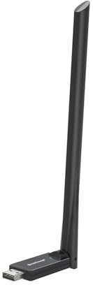 BrosTrend USB WiFi 6 AX900, Largo Alcance 6dBi Antena WiFi PC, Adaptador Wi-Fi para PC Doble Banda 5GHz 600Mbps + 2.4GHz 286Mbps, Señal Potente Inalámbrico Receptor Wi-Fi USB para Windows 11/10/7