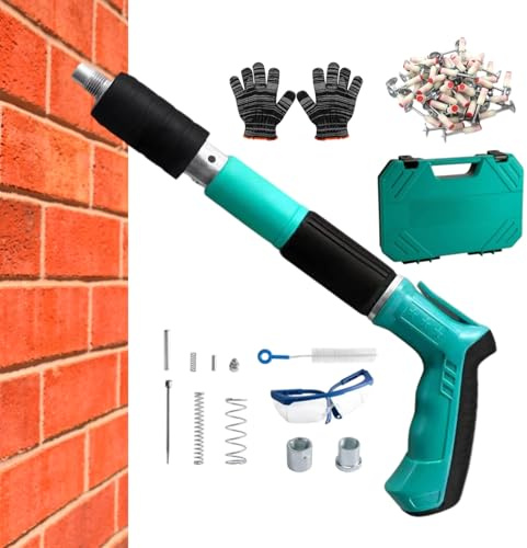 Pistola De Clavos Eléctrica, Kit De Colocación De Grapas De Acero, Clavadoras Eléctricas,Clavadora Y Grapadora Portátil Pequeña Para Hormigón Con Clavos Para Renovación Del Hogar, Construcción