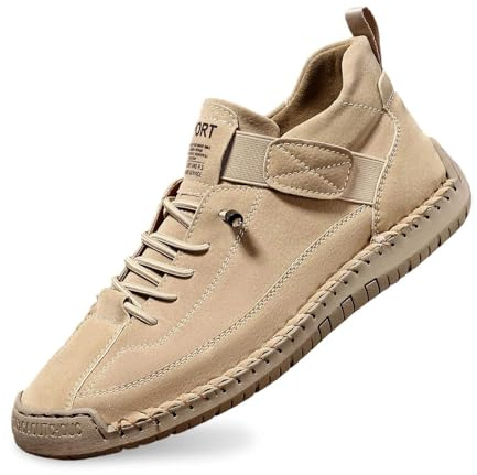 Genérico Zapatillas ortopédicas cómodas, Zapatos Unisex de Cuero Hechos a Mano, Botas Suaves y cómodas con Soporte