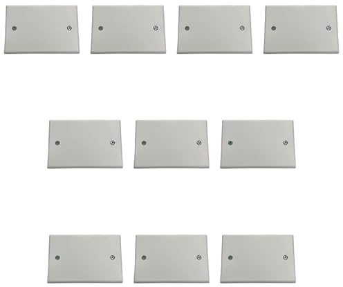 10 Pezzi Coperchio con Viti per Scatola Elettrica 503, Copri Cassetta Universale Bianco, Placca Cieca per Chiusura Scatole da Incasso, con Viti Incluse