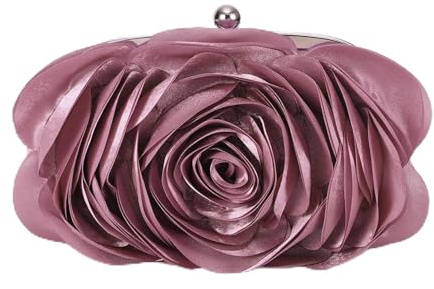 YUPLIODSX Flower Aftonväska Elegance Bärbar aftonväska för kvinnor, liten handväska för aftonklänning, bröllopsplånbok, blommig kedjepåse