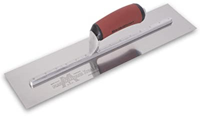 MARSHALLTOWN Frattazzo per lisciare i muri a secco, frattazzo per intonacatura in acciaio inossidabile con manico DuraSoft, dimensioni: 508x127 mm, argento