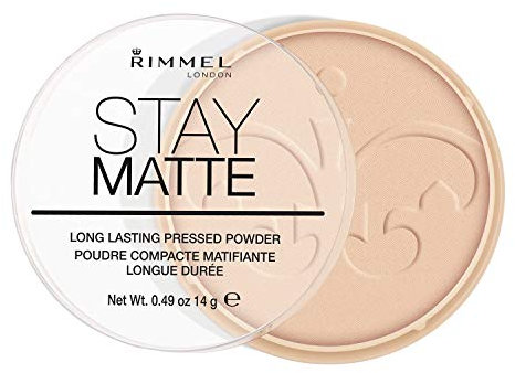 Rimmel London Stay Matte Pressed Powder – Peach Glow, 8,5 g (0,3 fl.oz)