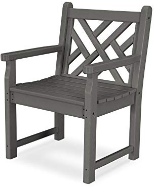 Chippendale Garden Arm Chair (Slate Grey)