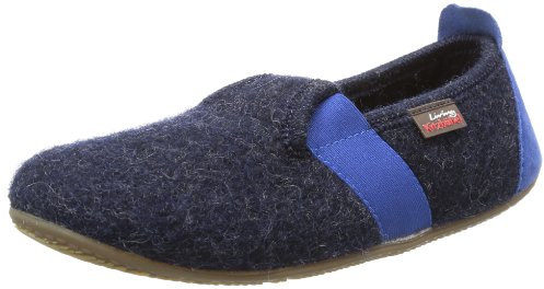 Living Kitzbühel Jungen T-Modell Fußball Flache Hausschuhe, Blau (590 Nachtblau)